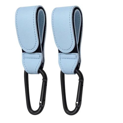 2Pcs Leather Stroller Hooks