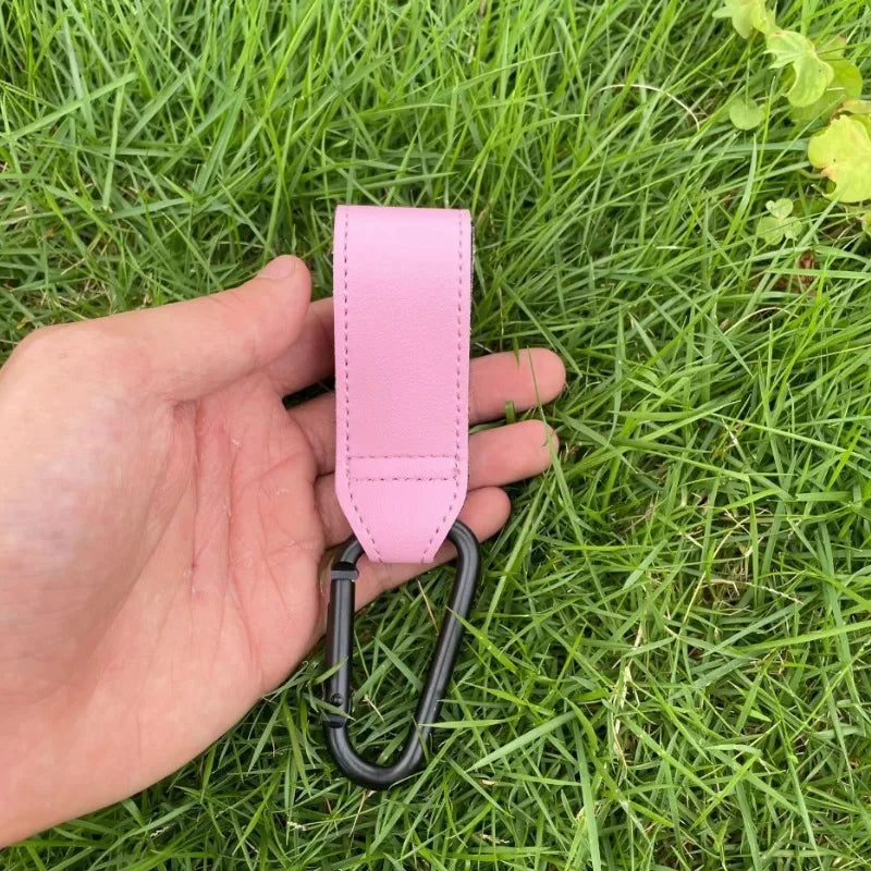 2Pcs Leather Stroller Hooks