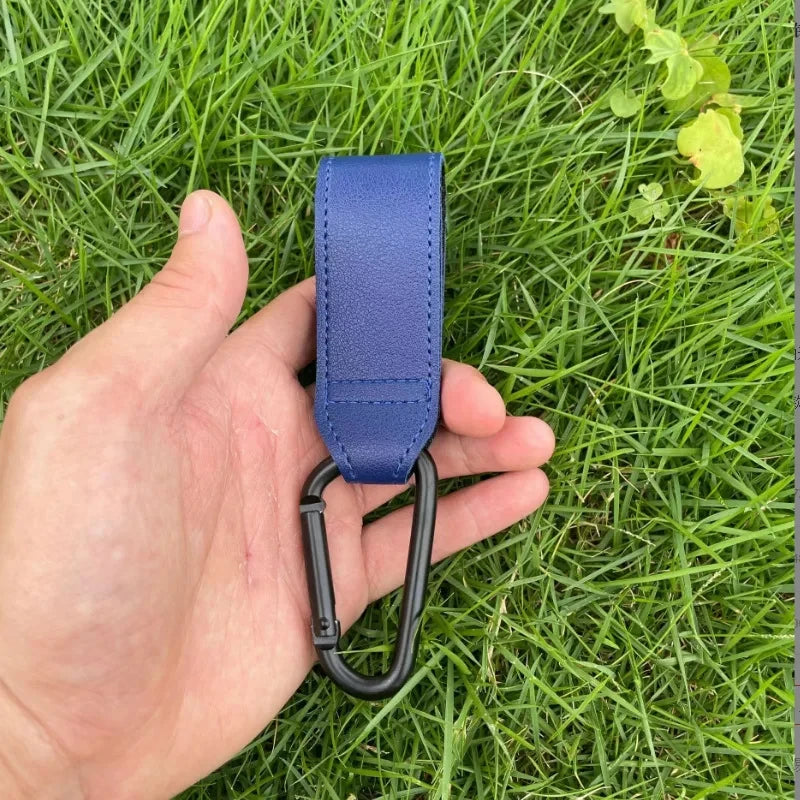 2Pcs Leather Stroller Hooks