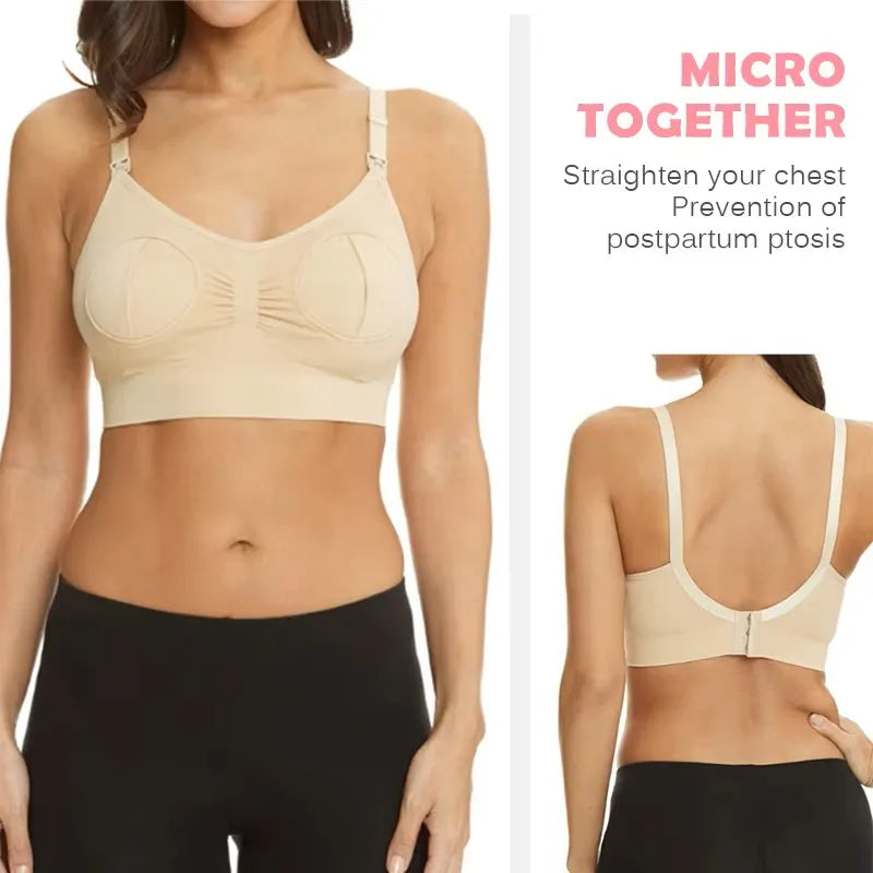 Breastfeeding Pumping Bra - Smart Hands-Free Design, Ultra-Soft