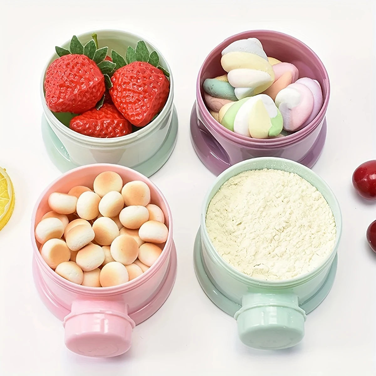 Large Capacity Baby Milk Powder Container with Strap, Baby Formula