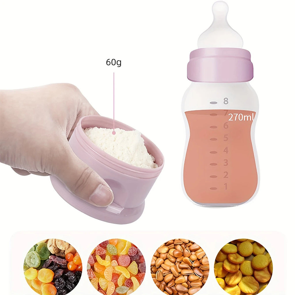 Large Capacity Baby Milk Powder Container with Strap, Baby Formula