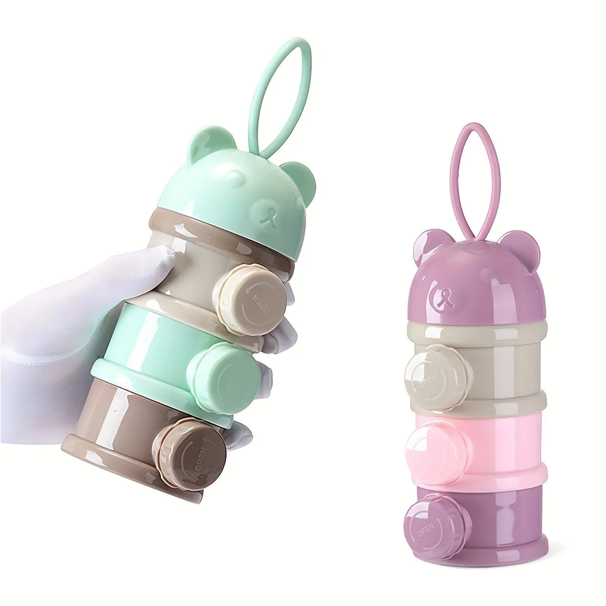 Large Capacity Baby Milk Powder Container with Strap, Baby Formula