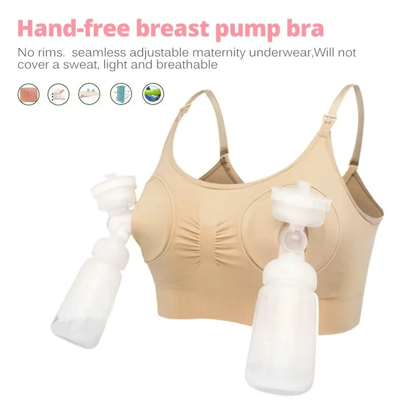 Breastfeeding Pumping Bra - Smart Hands-Free Design, Ultra-Soft